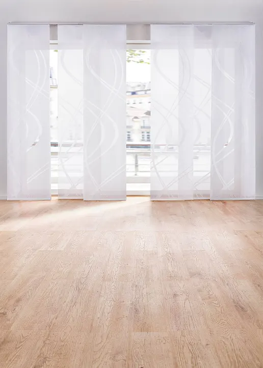 Bonprix Moderner Flächenvorhang - Wollweiß Klettschiene