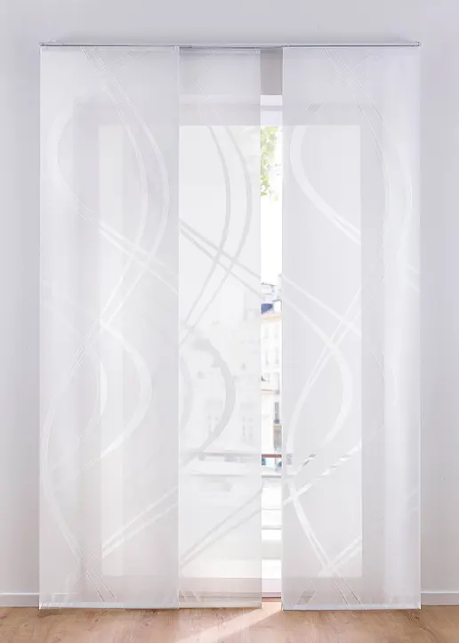 bonprix Moderner Flächenvorhang - wollweiß Klettschiene