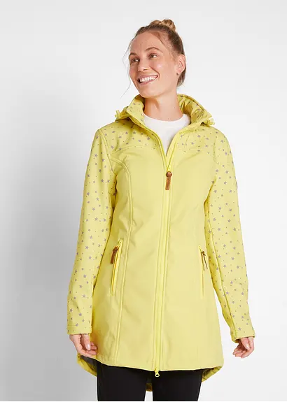 Bonprix Moderner Funktions-Softshell-Parka Mit Kapuze - Gelb