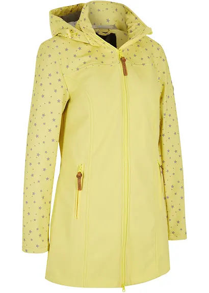 bonprix Moderner Funktions-Softshell-Parka mit Kapuze - gelb
