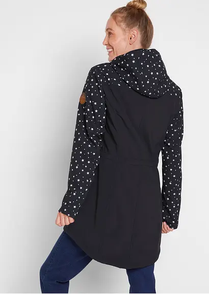 Bonprix Moderner Funktions-Softshell-Parka Mit Kapuze - Schwarz