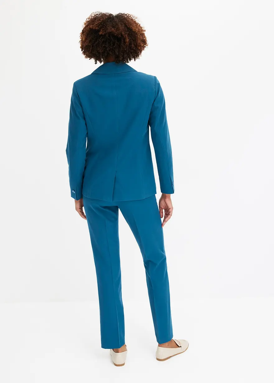 Bonprix Moderner Hosenanzug Mit Viskose-Anteil - Blaupetrol Regular