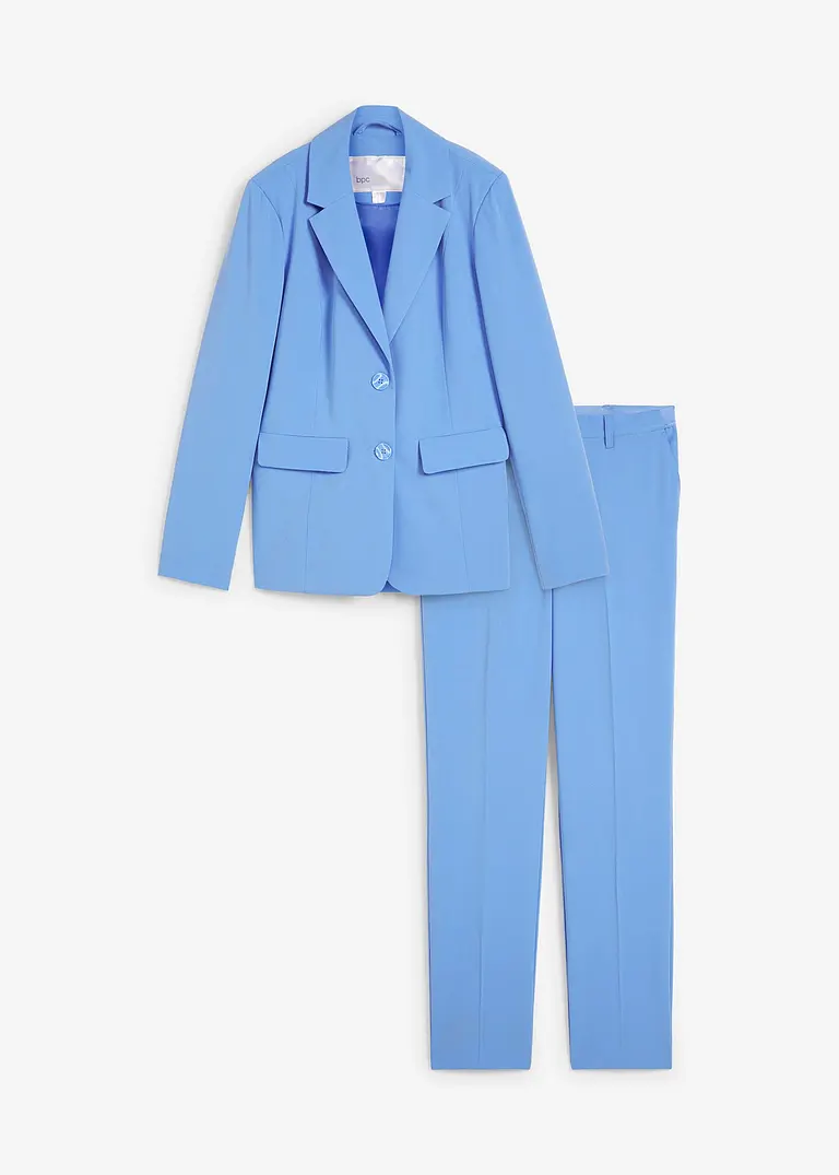 bonprix Moderner Hosenanzug mit Viskose-Anteil - mittelblau petite