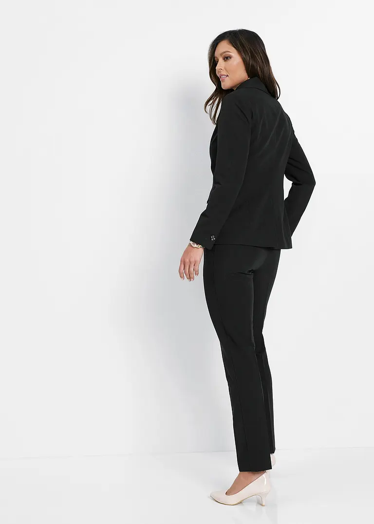Bonprix Moderner Hosenanzug Mit Viskose-Anteil - Schwarz Petite - Damen