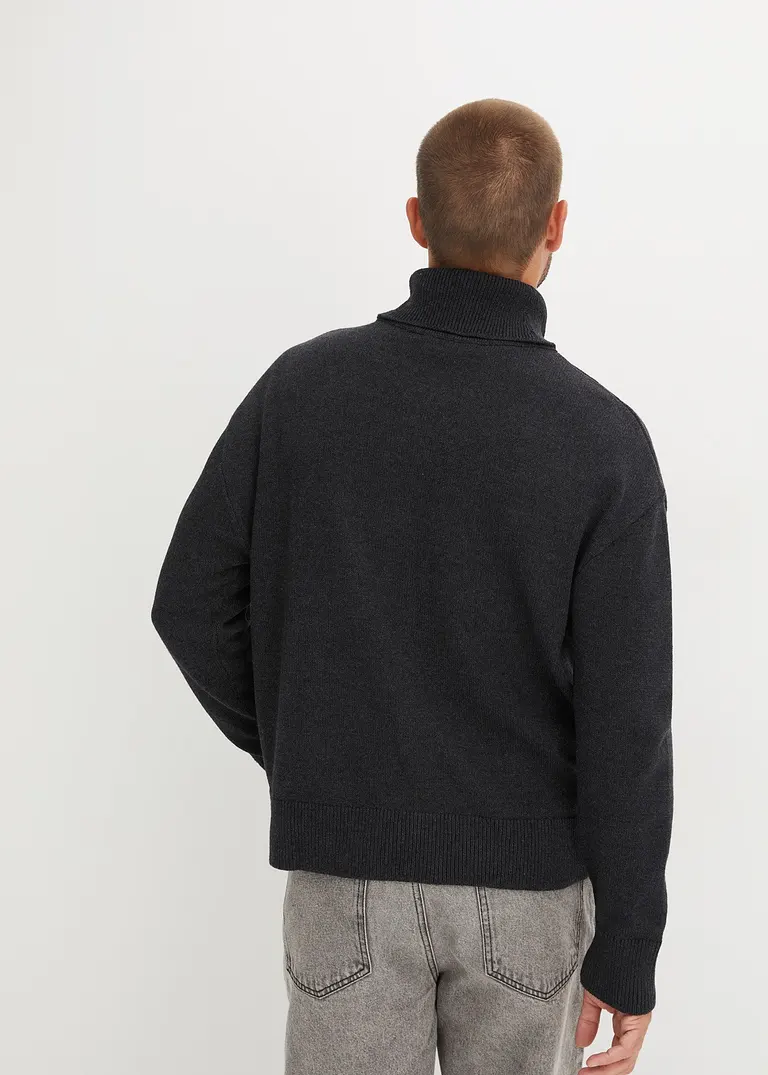 Bonprix Moderner Weiter Geschnittener Rollkragenpullover Mit überschnittenen Schultern