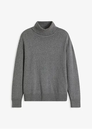 bonprix Moderner weiter geschnittener Rollkragenpullover mit überschnittenen Schultern