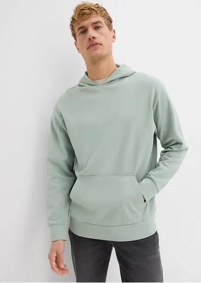Bonprix Modernes Basic-Kapuzensweatshirt Im Angesagten Loose Fit Innen Weich Angeraut