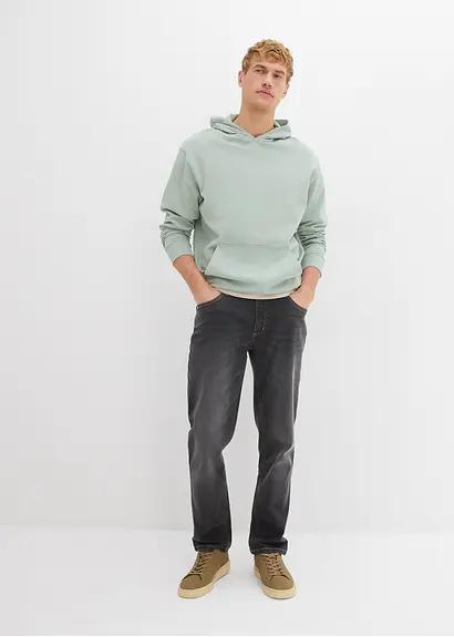 Bonprix Modernes Basic-Kapuzensweatshirt Im Angesagten Loose Fit Innen Weich Angeraut