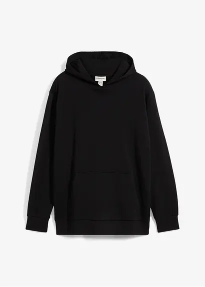 bonprix modernes Basic-Kapuzensweatshirt im angesagten Loose Fit innen weich angeraut