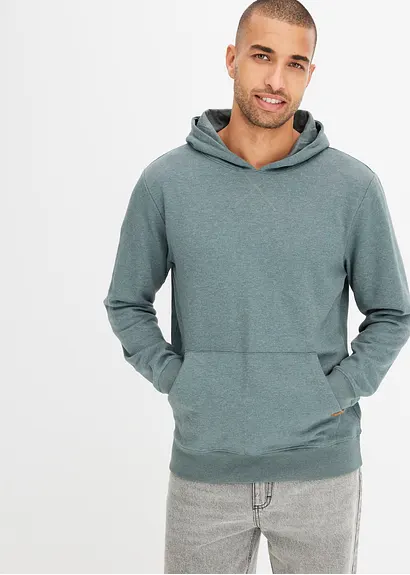 Bonprix Modernes Basic Kapuzensweatshirt Mit Rippbündchen An Saum Und Ärmeln