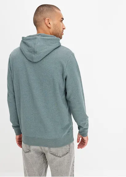 Bonprix Modernes Basic Kapuzensweatshirt Mit Rippbündchen An Saum Und Ärmeln
