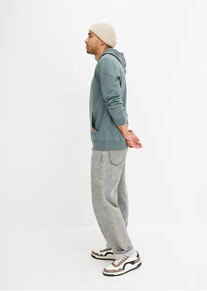 Bonprix Modernes Basic Kapuzensweatshirt Mit Rippbündchen An Saum Und Ärmeln