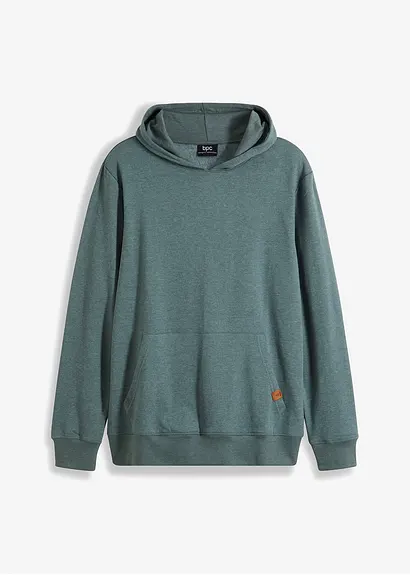 bonprix modernes Basic Kapuzensweatshirt mit Rippbündchen an Saum und Ärmeln