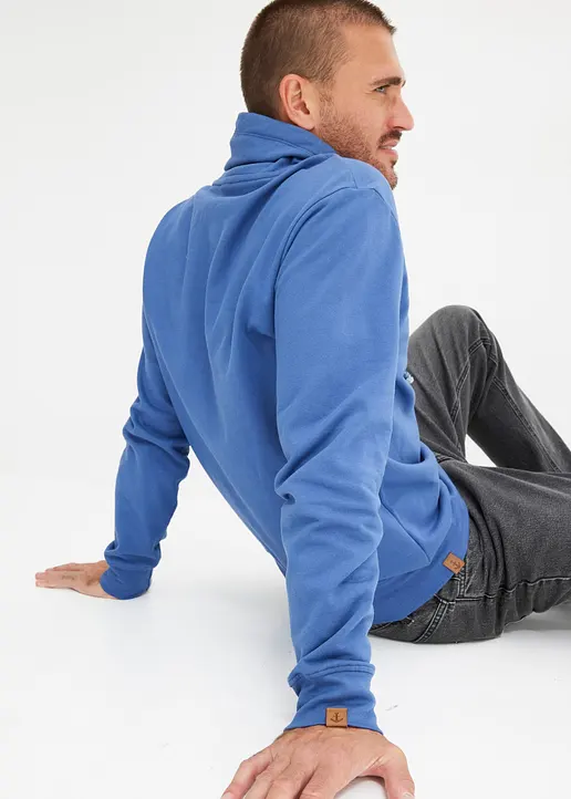 Bonprix Modernes Basic-Sweatshirt Mit Schalkragen Aus Haufreundlicher Baumwolle