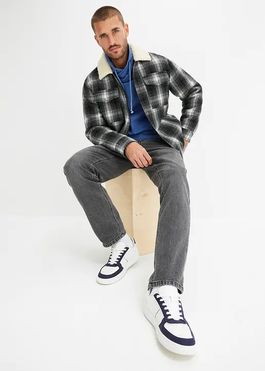 Bonprix Modernes Basic-Sweatshirt Mit Schalkragen Aus Haufreundlicher Baumwolle