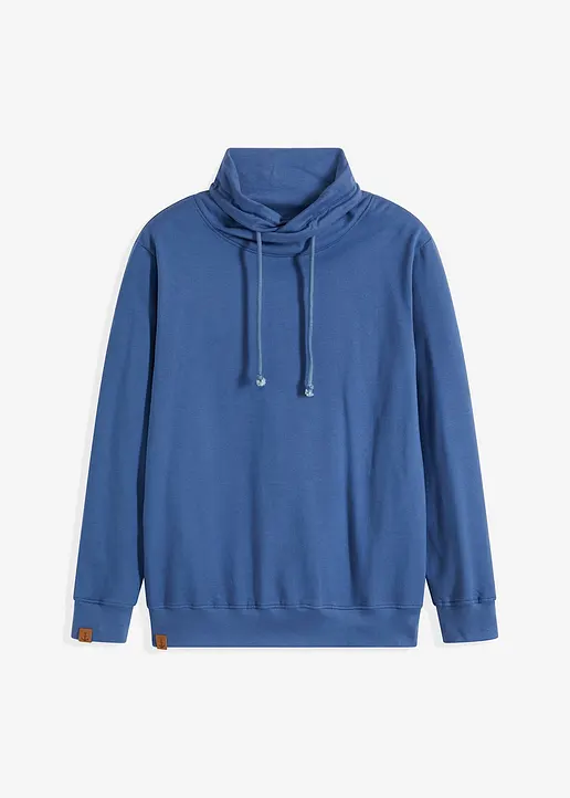 bonprix modernes Basic-Sweatshirt mit Schalkragen aus haufreundlicher Baumwolle