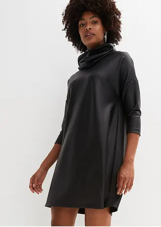 Bonprix Modernes Kleid Aus Lederimitat Mit Schalkragen In Mini-Länge