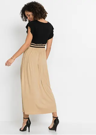 Bonprix Modernes Kleid In 2 In 1 Optik - Schwarz - Damen