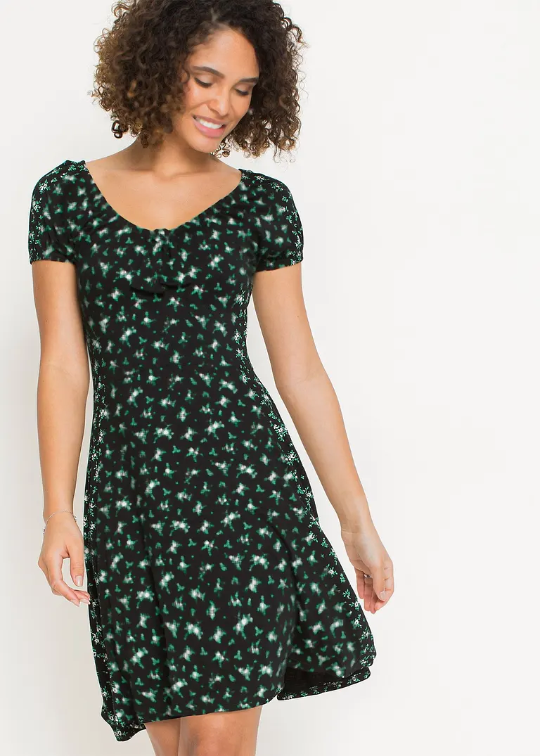 Bonprix Modernes Kleid Mit Ausgestelltem Rockteil Und Schönem Druck