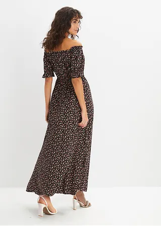 Bonprix Modernes Kleid Mit Freien Schultern - Schwarz Regular