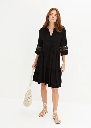 Bonprix Modernes Kleid Mit Hochwertiger Spitze Und Tiefem Ausschnitt