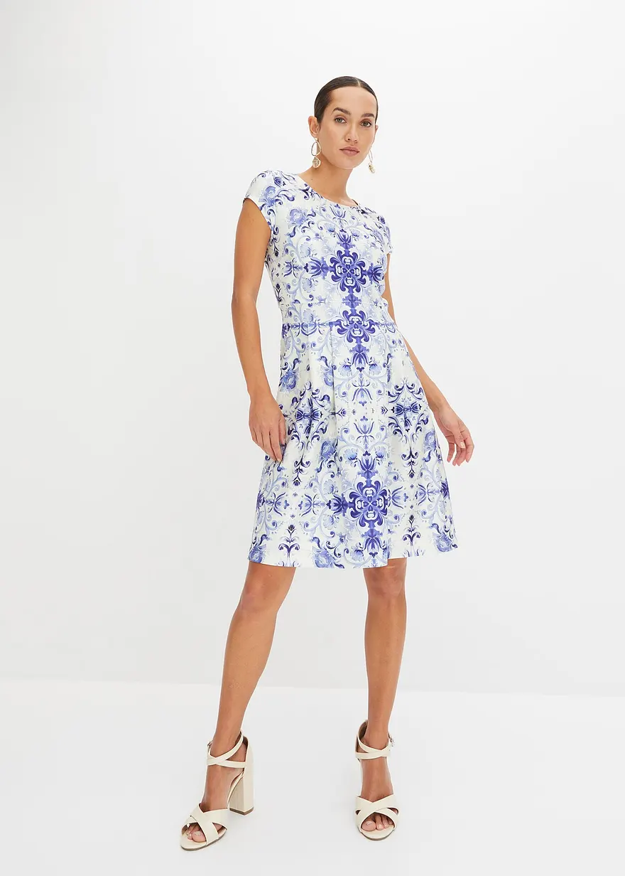 Bonprix Modernes Kleid Mit Schönem Druck - Beige - Damen