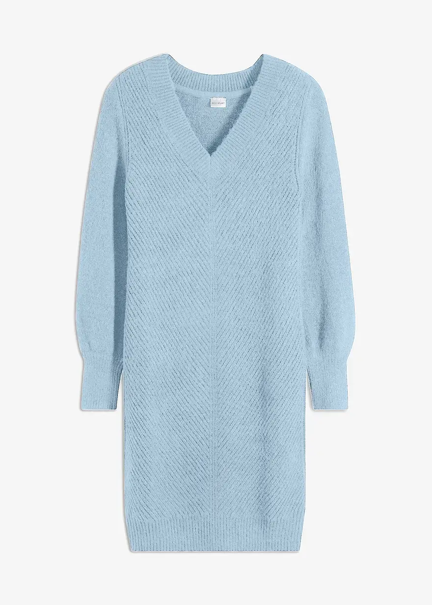 bonprix Modernes Kleid mit tiefem Ausschnitt - blau - Damen