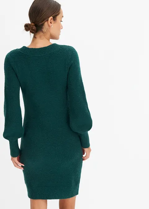 Bonprix Modernes Kleid Mit Tiefem Ausschnitt - Grün - Damen