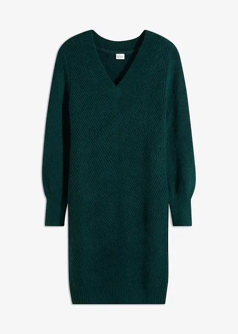 bonprix Modernes Kleid mit tiefem Ausschnitt - grün - Damen
