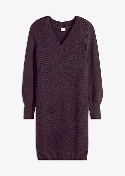 bonprix Modernes Kleid mit tiefem Ausschnitt - lila - Damen