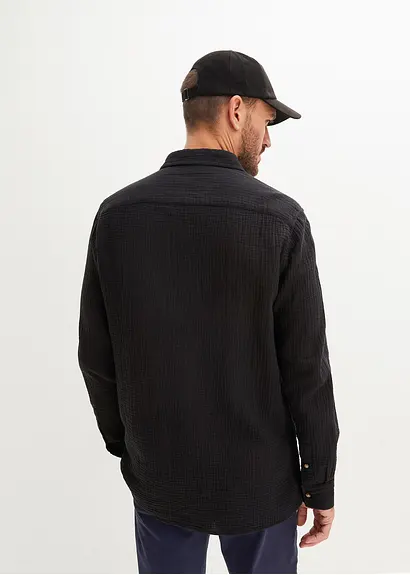 Bonprix Modernes Langarmhemd Aus Luftig-leichter Musselin-Qualität