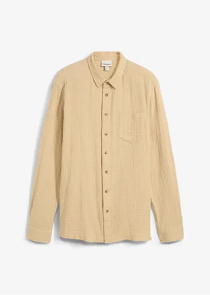 bonprix modernes Langarmhemd aus luftig-leichter Musselin-Qualität