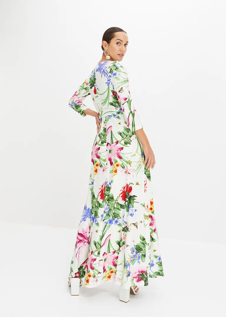 Bonprix Modernes Maxikleid Mit Schönem Druck - Weiß - Damen