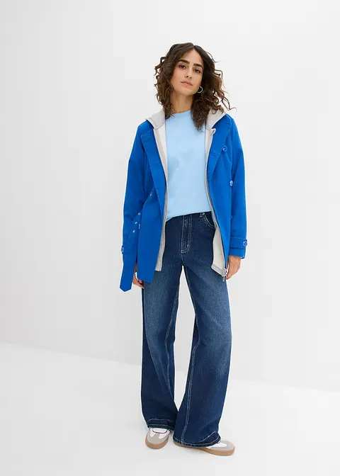 Bonprix Modernes Oversize Shirt Aus Schwerer Bio-Baumwolle - Blau - Damen