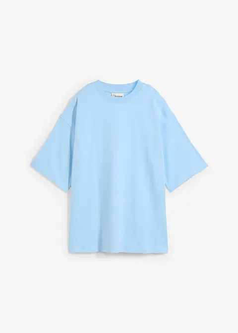 bonprix Modernes Oversize Shirt aus schwerer Bio-Baumwolle - blau - Damen