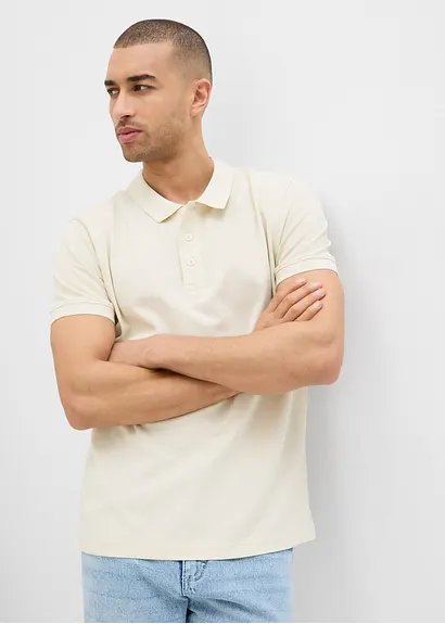 Bonprix Modernes Poloshirt In Piqué-Qualität Im Doppelpack