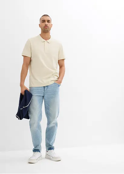 Bonprix Modernes Poloshirt In Piqué-Qualität Im Doppelpack