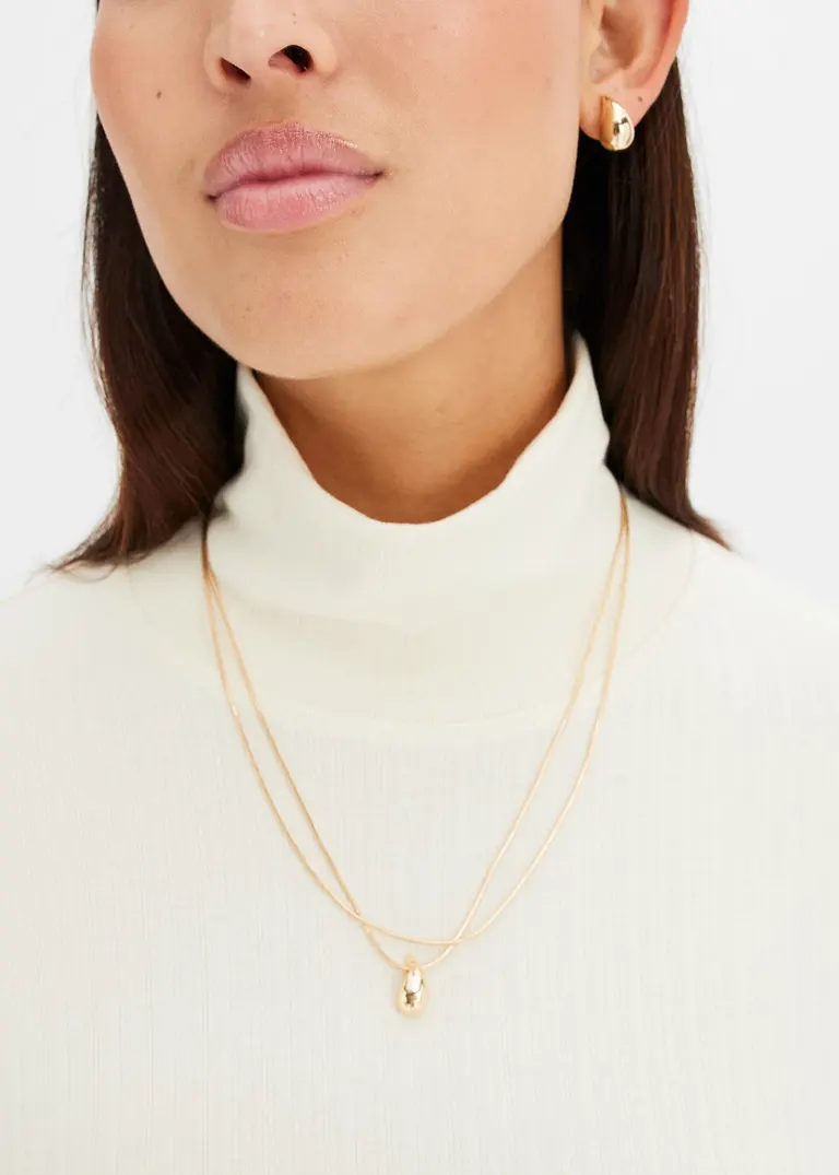 Bonprix Modernes Schmuckset Vergoldet - Vergoldet - Damen