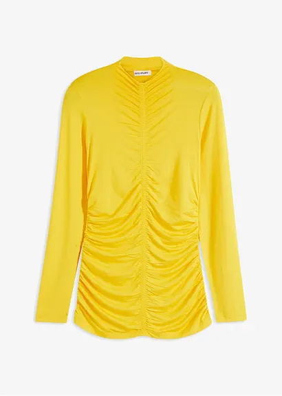 bonprix Modernes Shirt mit figurschmeichelnder Raffung - gelb