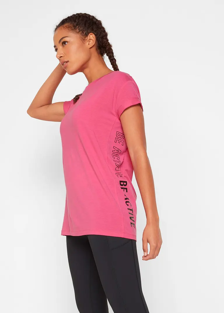 Bonprix Modernes Sport-Shirt Aus Nachaltigem Material Und Mit Seitlichem Druck