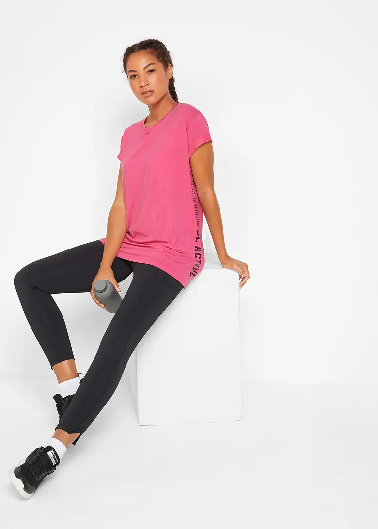 Bonprix Modernes Sport-Shirt Aus Nachaltigem Material Und Mit Seitlichem Druck