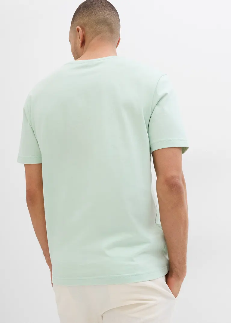 Bonprix Modernes T-Shirt Mit Druck-Motiv Vorne Im Doppelpack