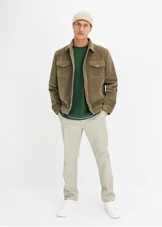 Bonprix Modernes T-Shirt Mit Kontrastnähten - Grün - Herren