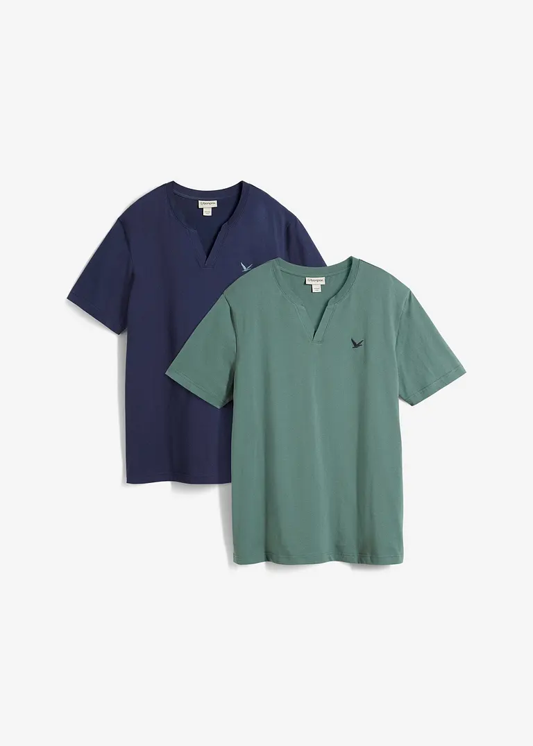 bonprix modernes T-Shirt mit V-Ausschnitt im Doppelpack bonprix modernes T-Shirt mit V-Ausschnitt im Doppelpack