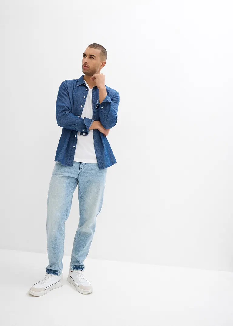 Bonprix Modernes T-Shirt Mit V-Ausschnitt Im Günstigen Doppelpack - Weiß