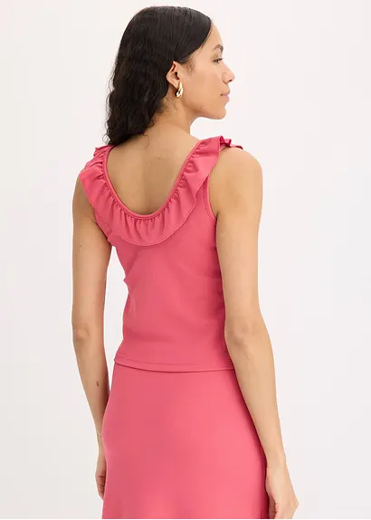 Bonprix Modernes Top Aus Jersey Mit Verzierung - Pink - Damen