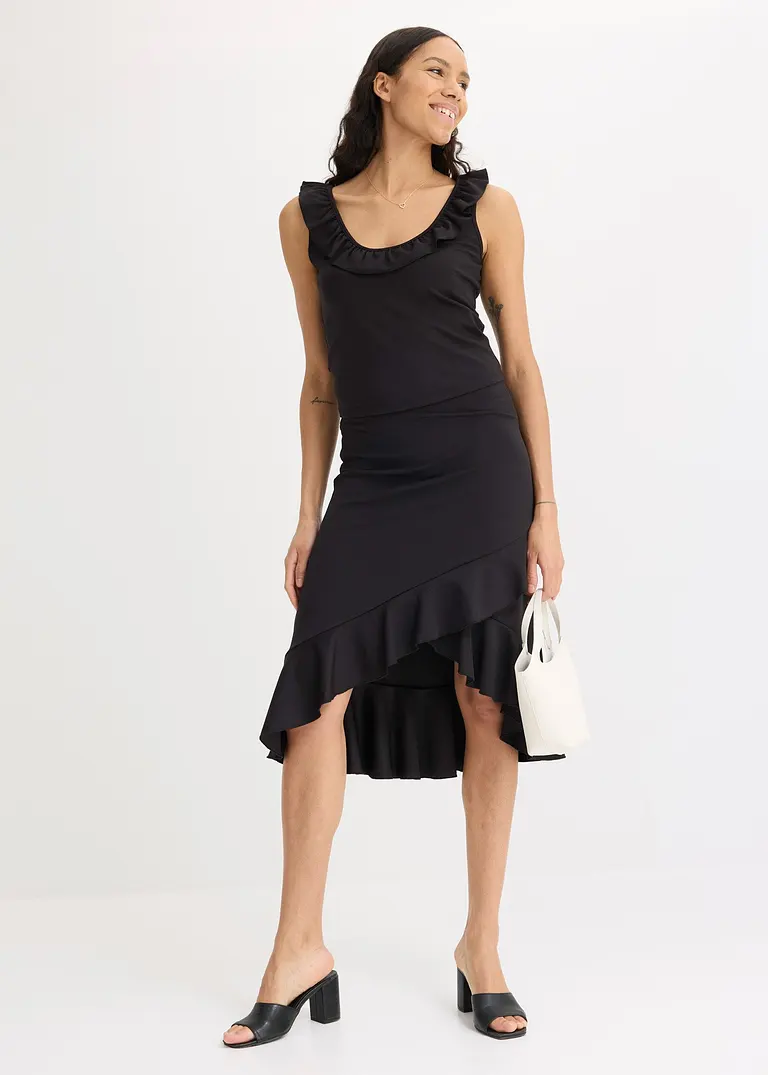 Bonprix Modernes Top Aus Jersey Mit Verzierung - Schwarz