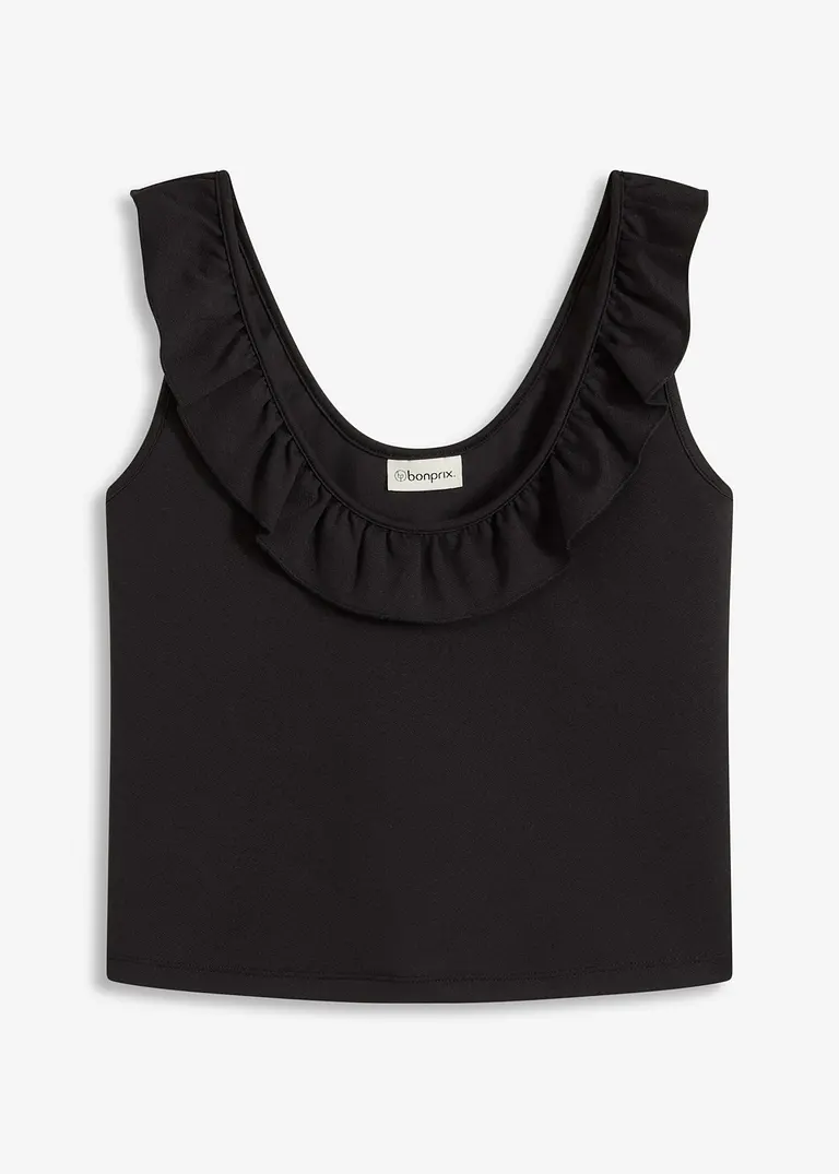 bonprix Modernes Top aus Jersey mit Verzierung - schwarz