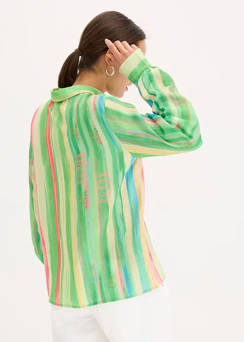 Bonprix Modisch Bedruckte Bluse Aus Leicht Strukturiertem Crepe-Material