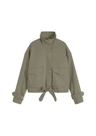 bonprix Modisch weite Twill-Jacke mit aufgesetzen Taschen - grün - Damen